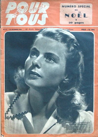 FILMS POUR TOUS magazine side cover Issue 37 24 December 1946