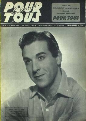 FILMS POUR TOUS magazine side cover Issue 44 11 February 1947