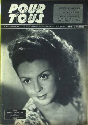 FILMS POUR TOUS magazine side cover Issue 49 18 March 1947