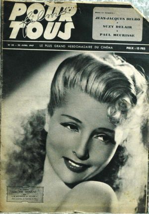 FILMS POUR TOUS magazine side cover Issue 54 22 April 1947