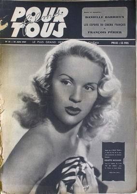 FILMS POUR TOUS magazine side cover Issue 61 10 June 1947