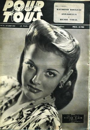 FILMS POUR TOUS magazine side cover Issue 71 19 August 1947