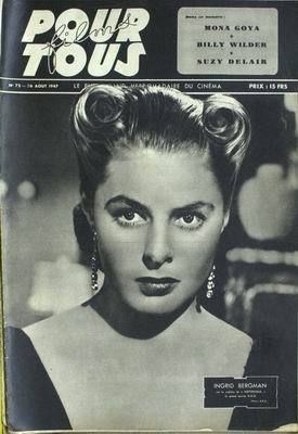 FILMS POUR TOUS magazine side cover Issue 72 26 August 1947
