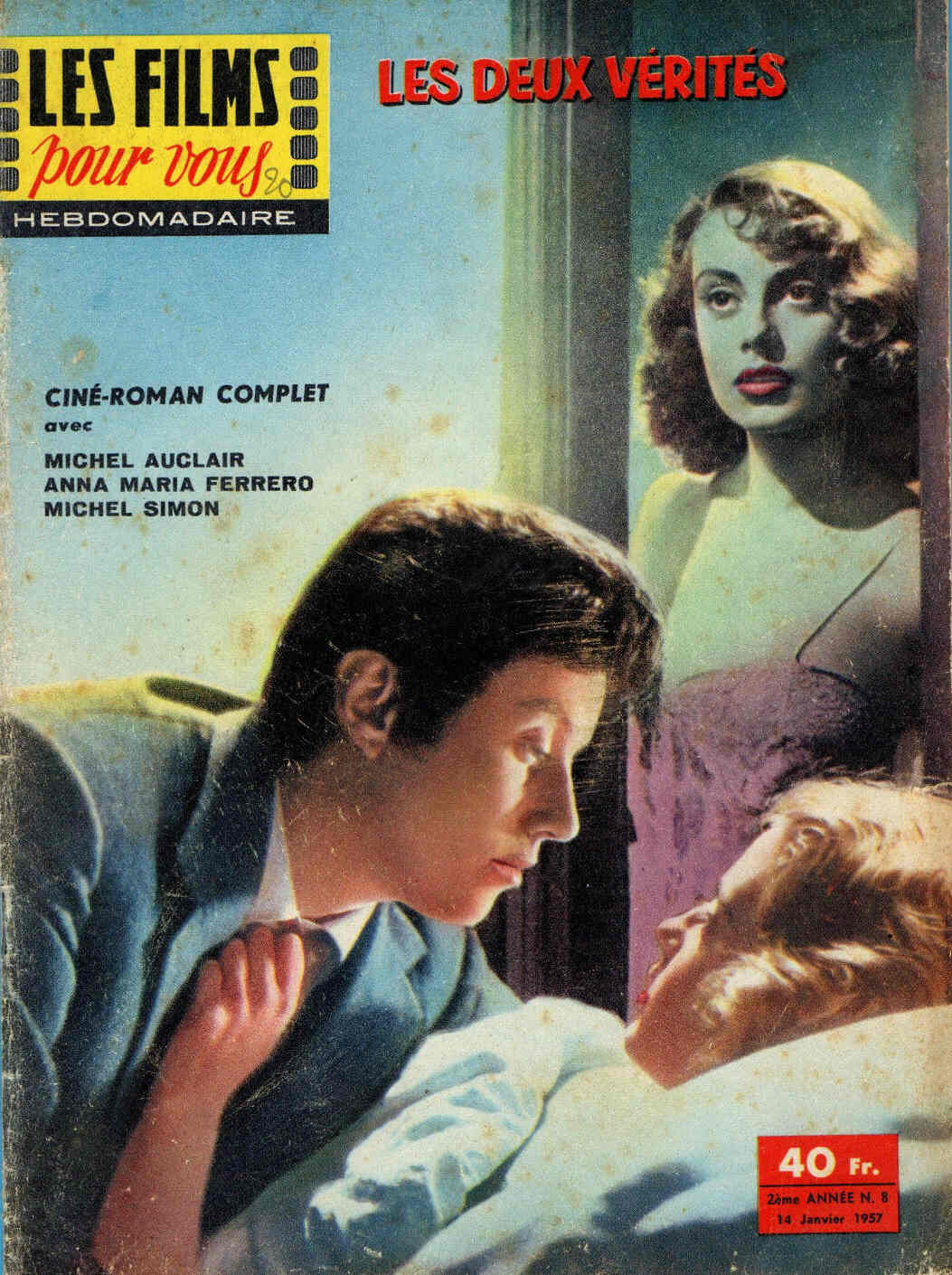 FILMS POUR VOUS | LES magazine side cover Issue 8 14 January 1957