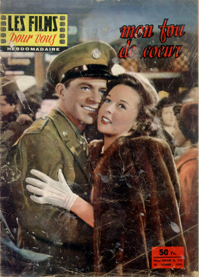 FILMS POUR VOUS | LES magazine side cover Issue 114 16 February 1959
