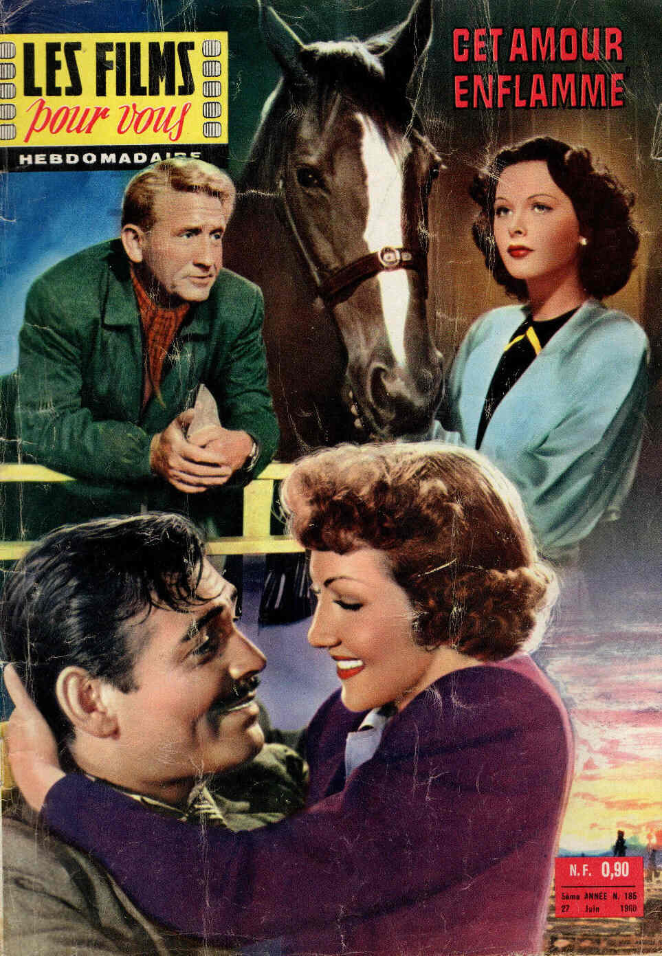 FILMS POUR VOUS | LES magazine side cover Issue 185 27 June 1960