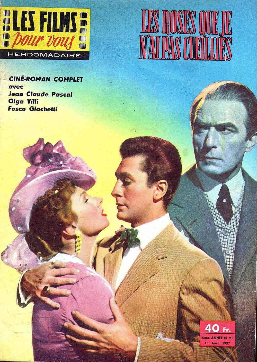 FILMS POUR VOUS | LES magazine side cover Issue 21 15 April 1957