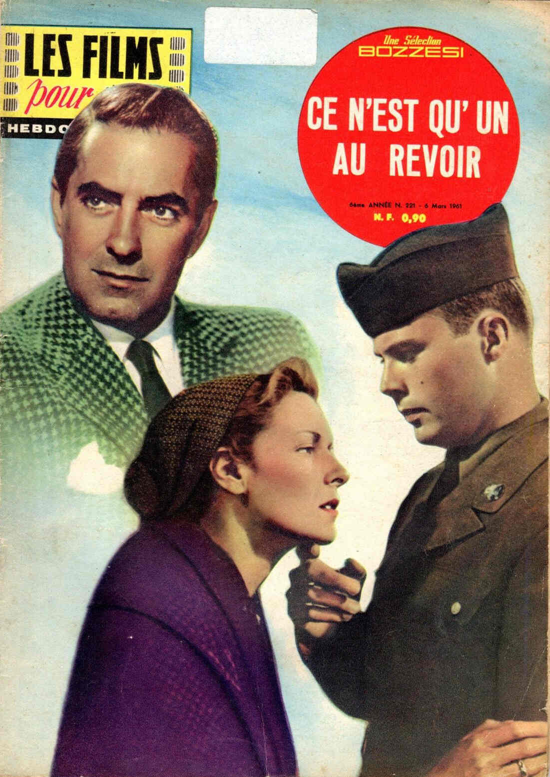 FILMS POUR VOUS | LES magazine side cover Issue 221 March 1961