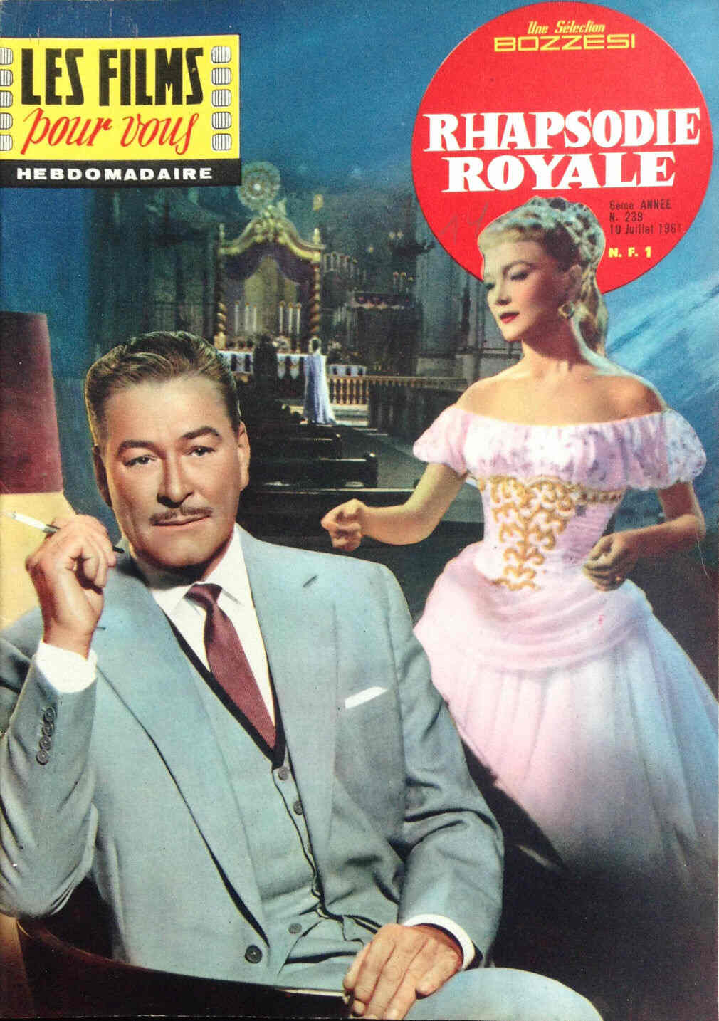 FILMS POUR VOUS | LES magazine side cover Issue 239 10 July 1961