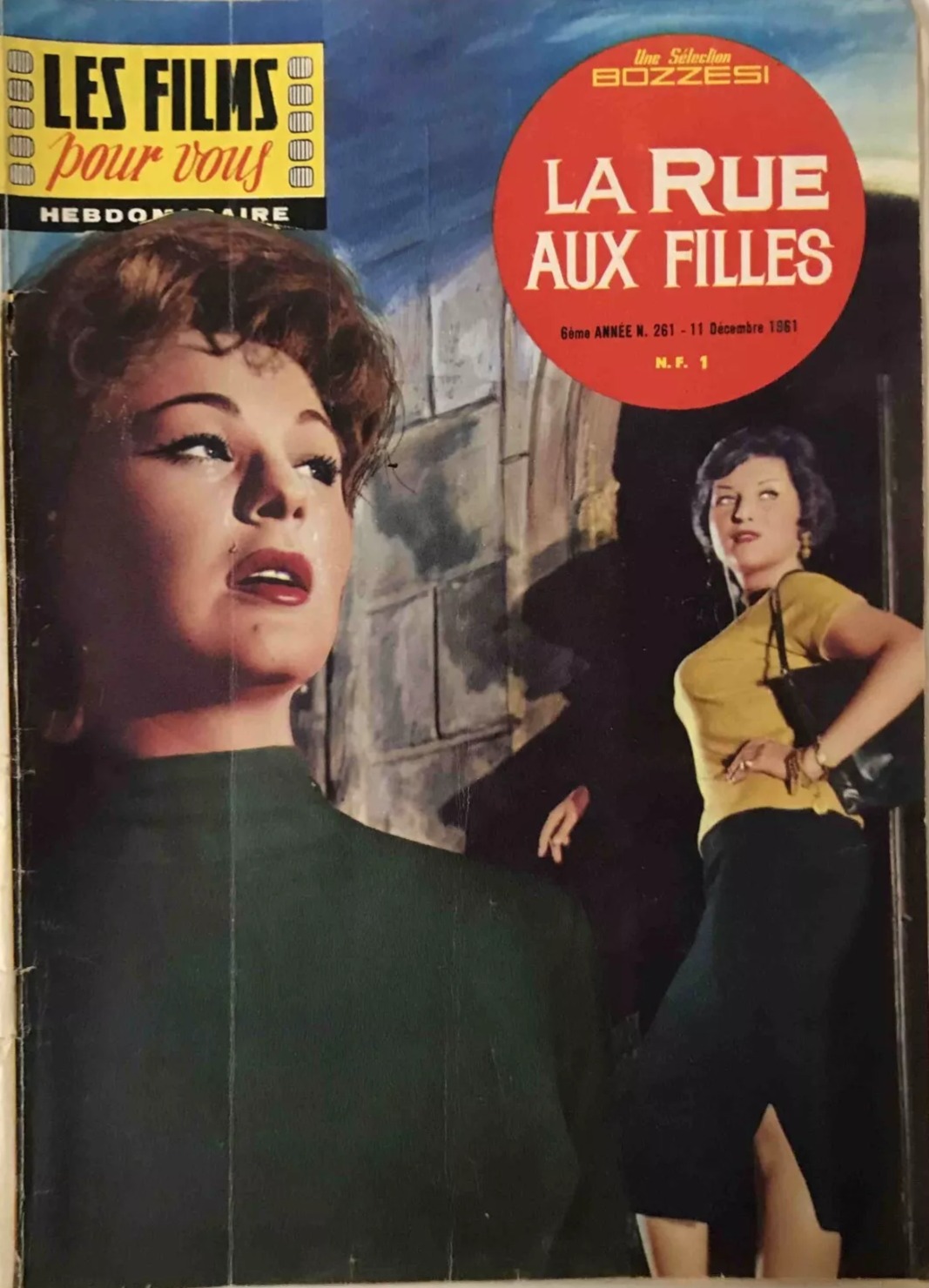 FILMS POUR VOUS | LES magazine side cover Issue 261 11 December 1961
