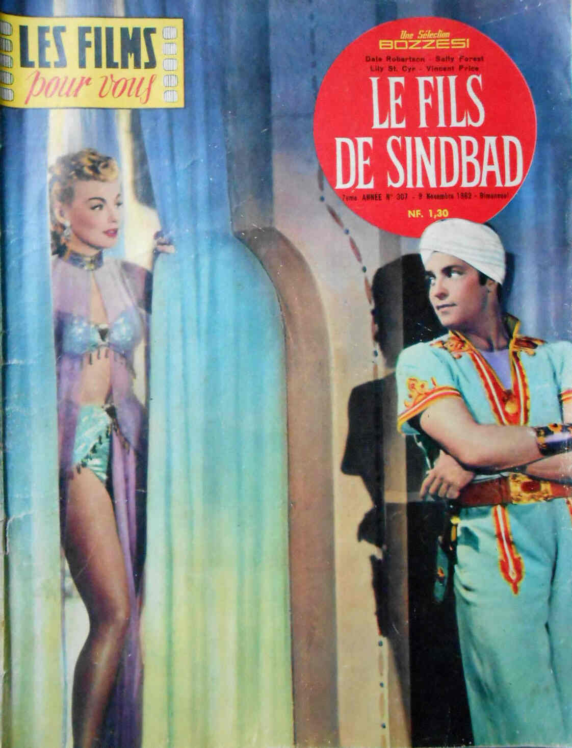 FILMS POUR VOUS | LES magazine side cover Issue 307 9 November 1962