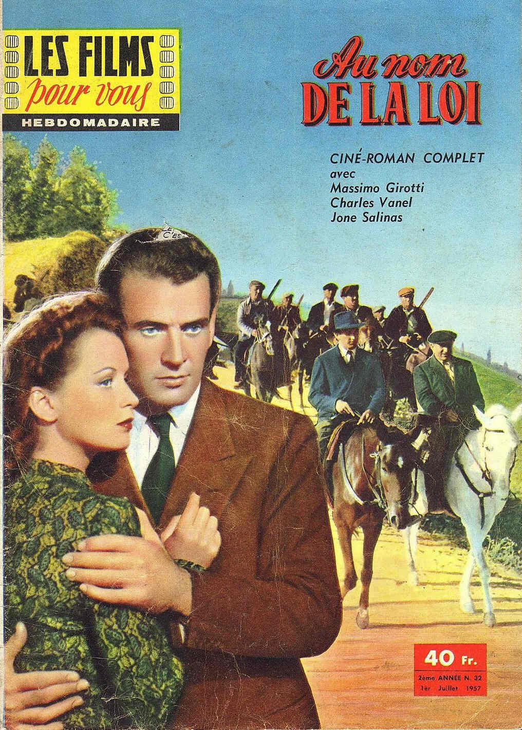 FILMS POUR VOUS | LES magazine side cover Issue 32 1 July 1957