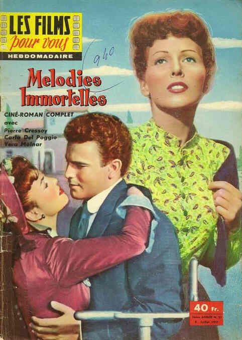 FILMS POUR VOUS | LES magazine side cover Issue 33 8 July 1957