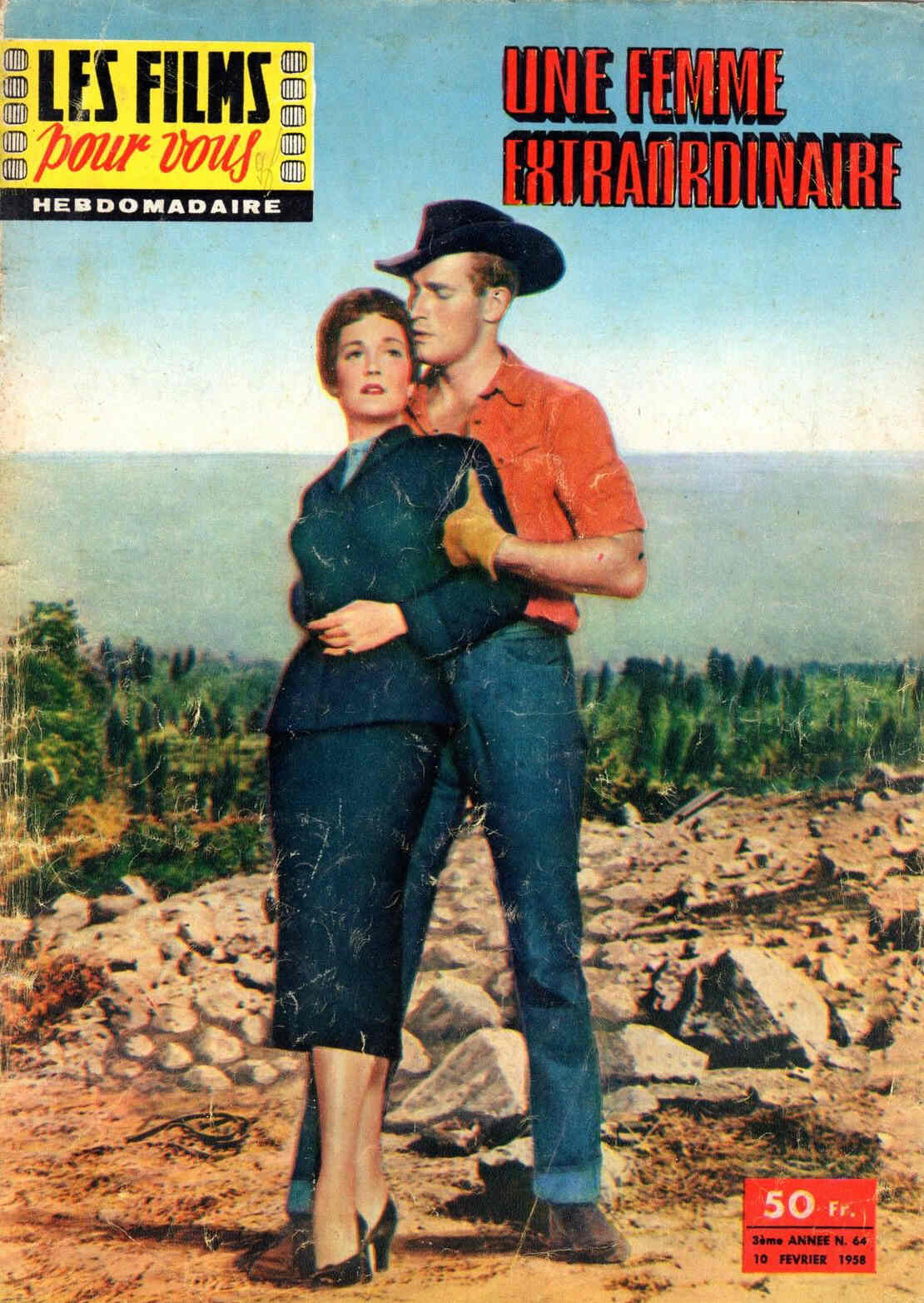 FILMS POUR VOUS | LES magazine side cover Issue 64 10 February 1958
