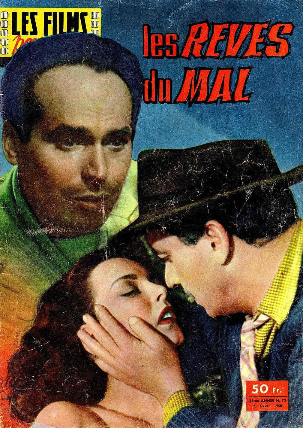 FILMS POUR VOUS | LES magazine side cover Issue 72 7 April 1958