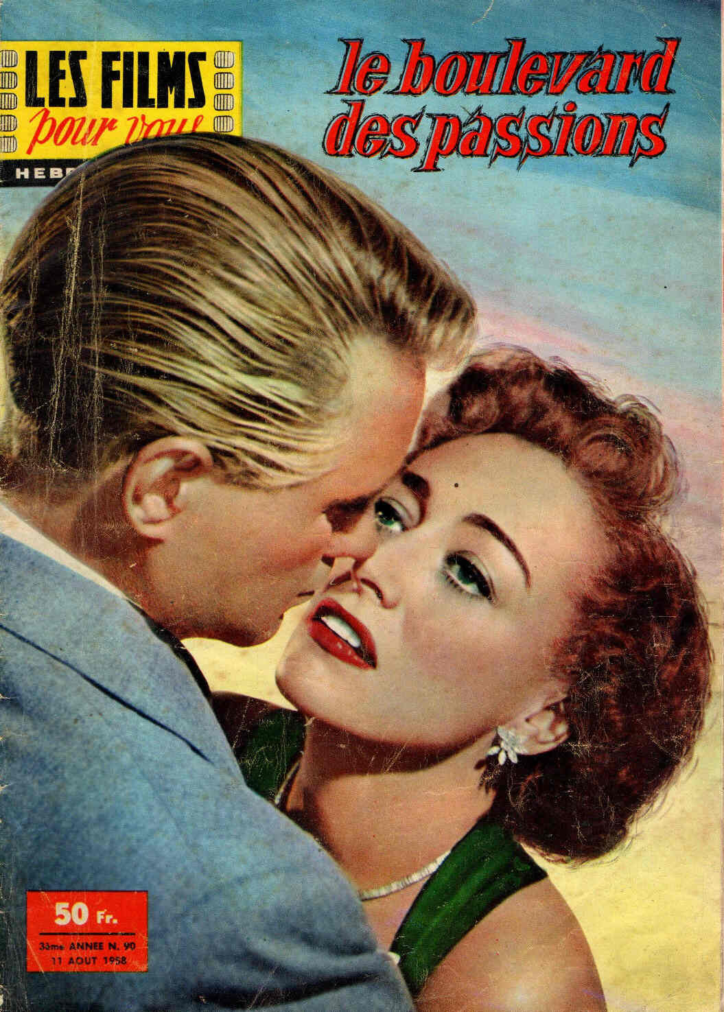 FILMS POUR VOUS | LES magazine side cover Issue 90 11 August 1958