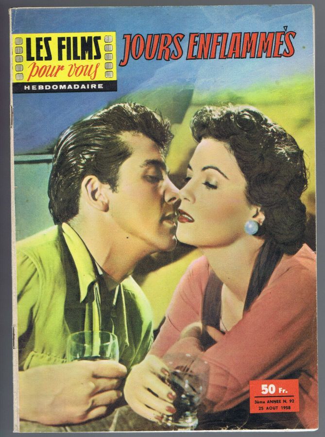 FILMS POUR VOUS | LES magazine side cover Issue 92 25 August 1958