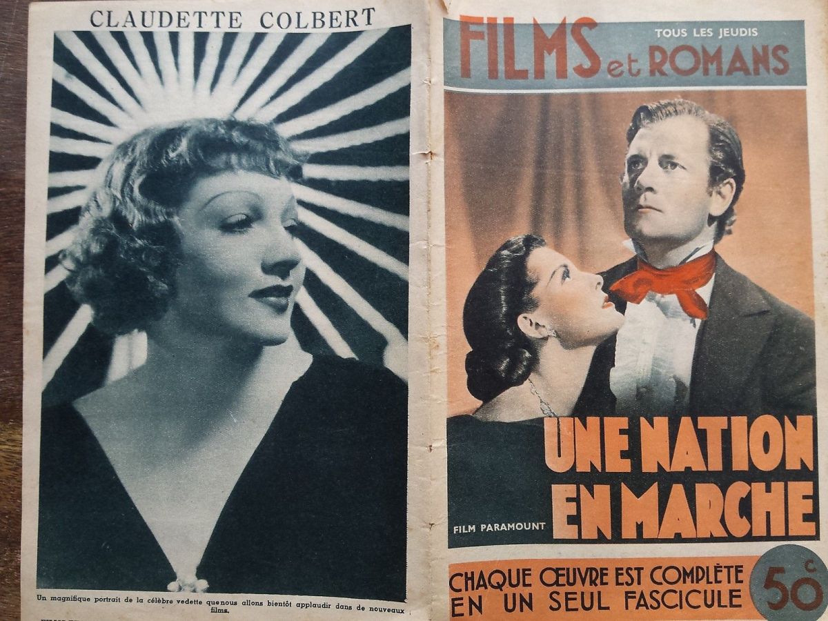 FILMS ET ROMANS magazine side cover Issue 6  1938