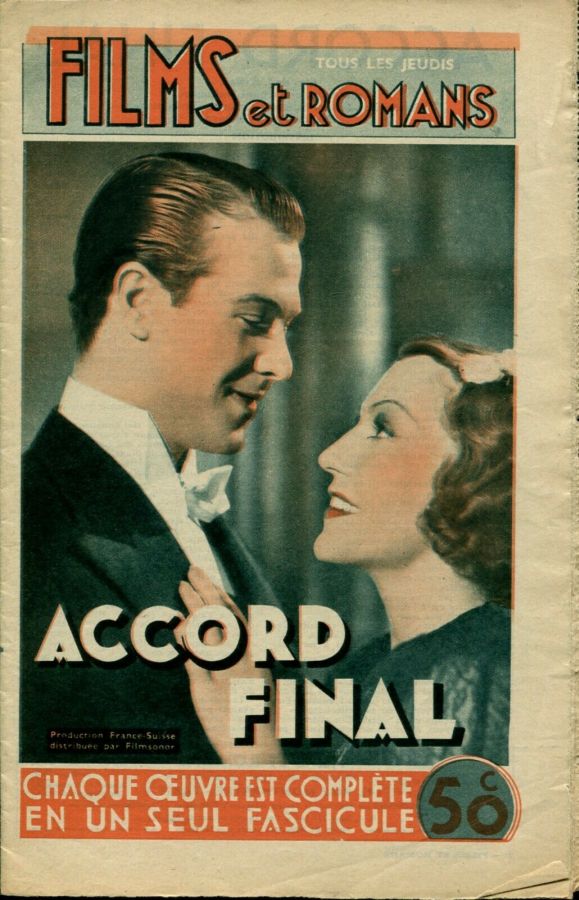 FILMS ET ROMANS magazine side cover Issue 36 9 March 1939