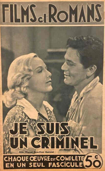 FILMS ET ROMANS magazine side cover Issue 70  1940