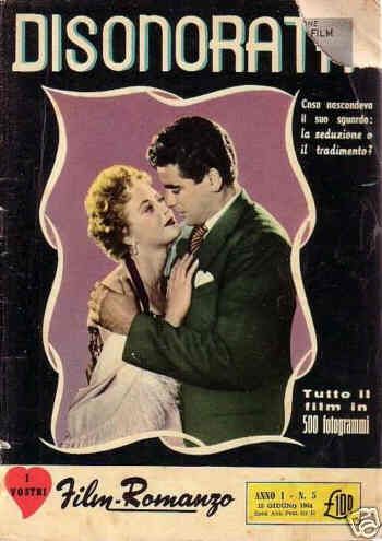 I VOSTRI FILM-ROMANZO magazine side cover Issue 5 15 June 1954
