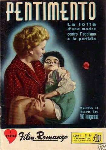 I VOSTRI FILM-ROMANZO magazine side cover Issue 14 1 October 1954