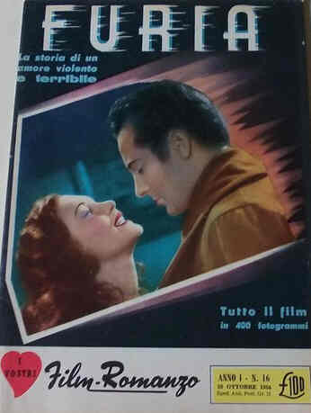 I VOSTRI FILM-ROMANZO magazine side cover Issue 16 20 October 1954