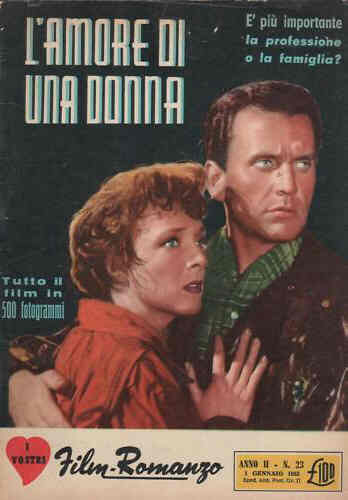I VOSTRI FILM-ROMANZO magazine side cover Issue 23 1 January 1955