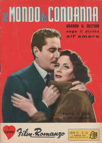 I VOSTRI FILM-ROMANZO magazine side cover Issue 32 1 April 1955
