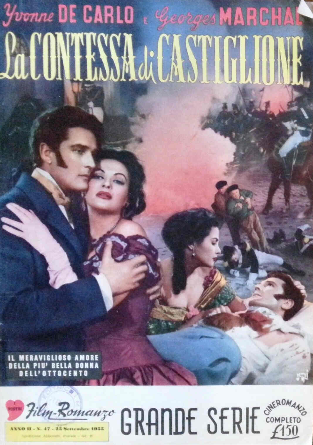 I VOSTRI FILM-ROMANZO magazine side cover Issue 47 25 September 1955