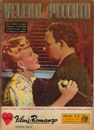 I VOSTRI FILM-ROMANZO magazine side cover Issue 19 5 July 1956