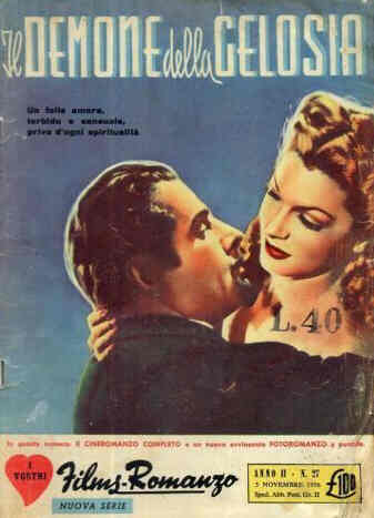 I VOSTRI FILM-ROMANZO magazine side cover Issue 27 5 November 1956