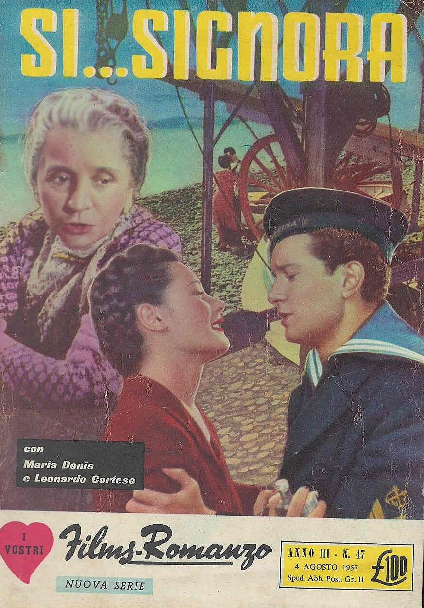 I VOSTRI FILM-ROMANZO magazine side cover Issue 47 4 August 1957