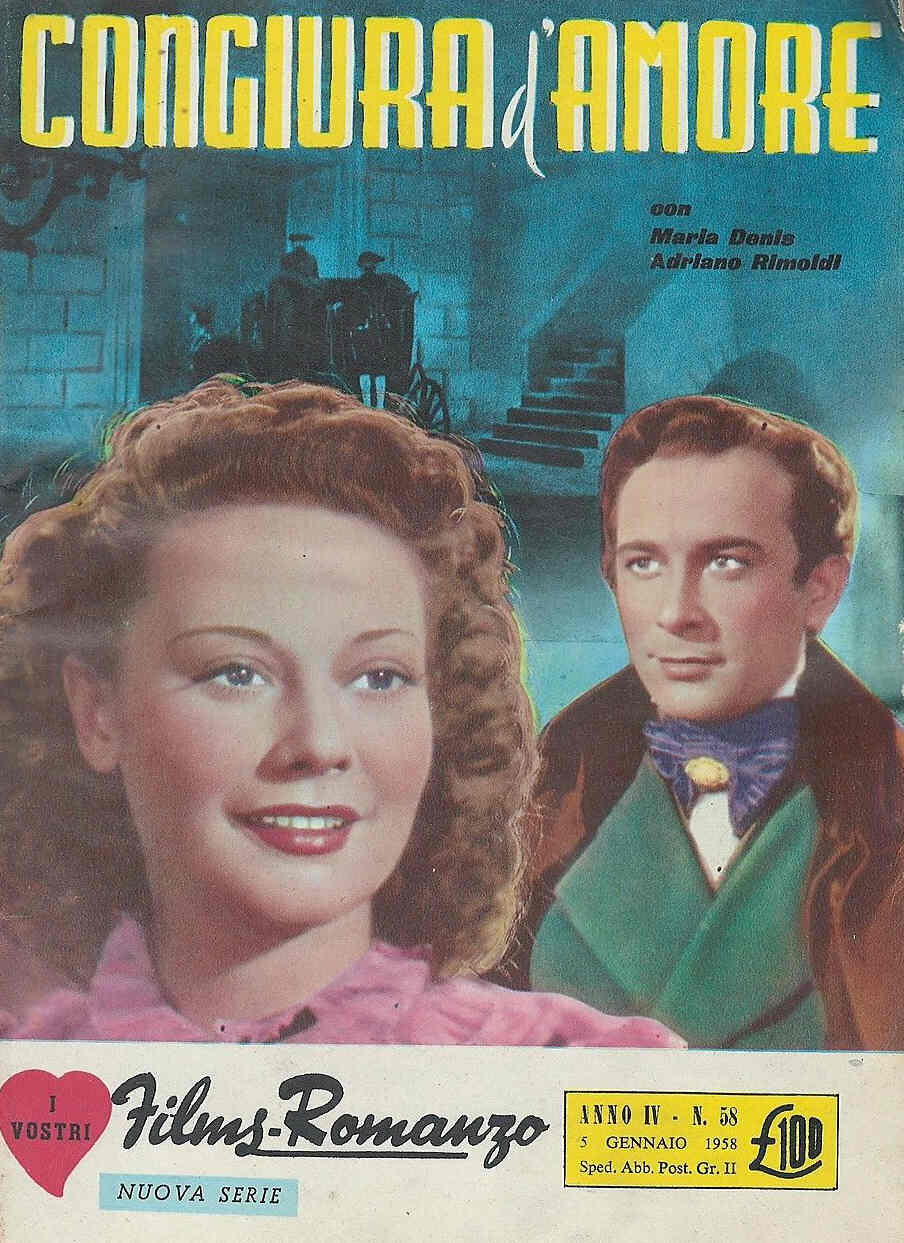 I VOSTRI FILM-ROMANZO magazine side cover Issue 58 5 January 1958