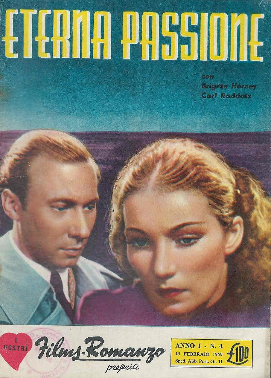 I VOSTRI FILM-ROMANZO magazine side cover Issue 4 15 February 1959