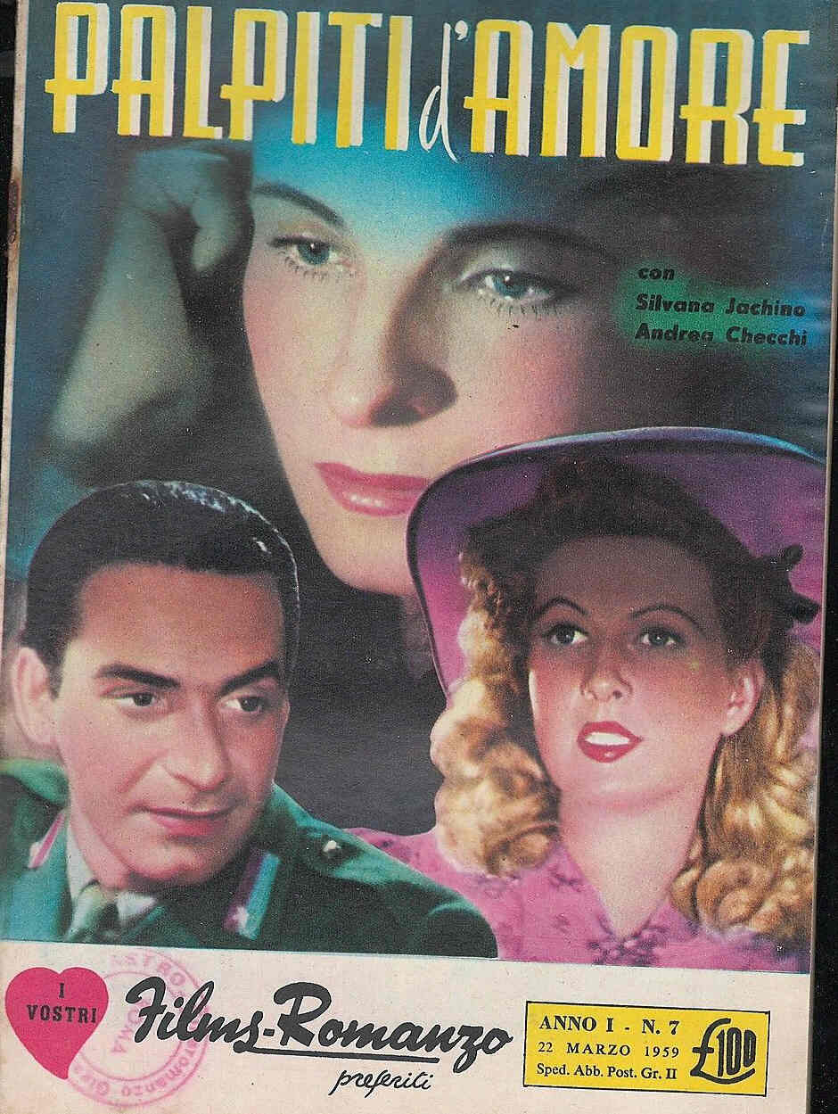 I VOSTRI FILM-ROMANZO magazine side cover Issue 7 22 March 1959