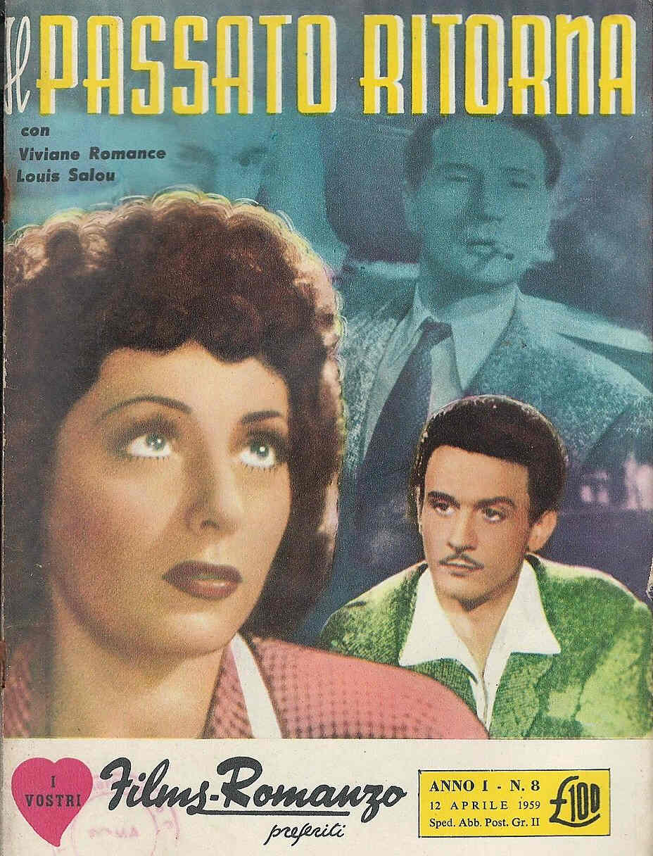 I VOSTRI FILM-ROMANZO magazine side cover Issue 8 12 April 1959
