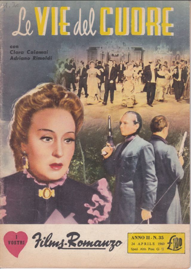 I VOSTRI FILM-ROMANZO magazine side cover Issue 35 24 April 1960