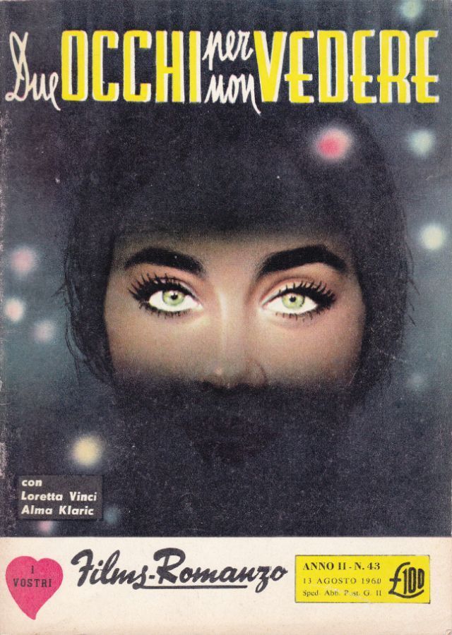 I VOSTRI FILM-ROMANZO magazine side cover Issue 43 13 August 1960