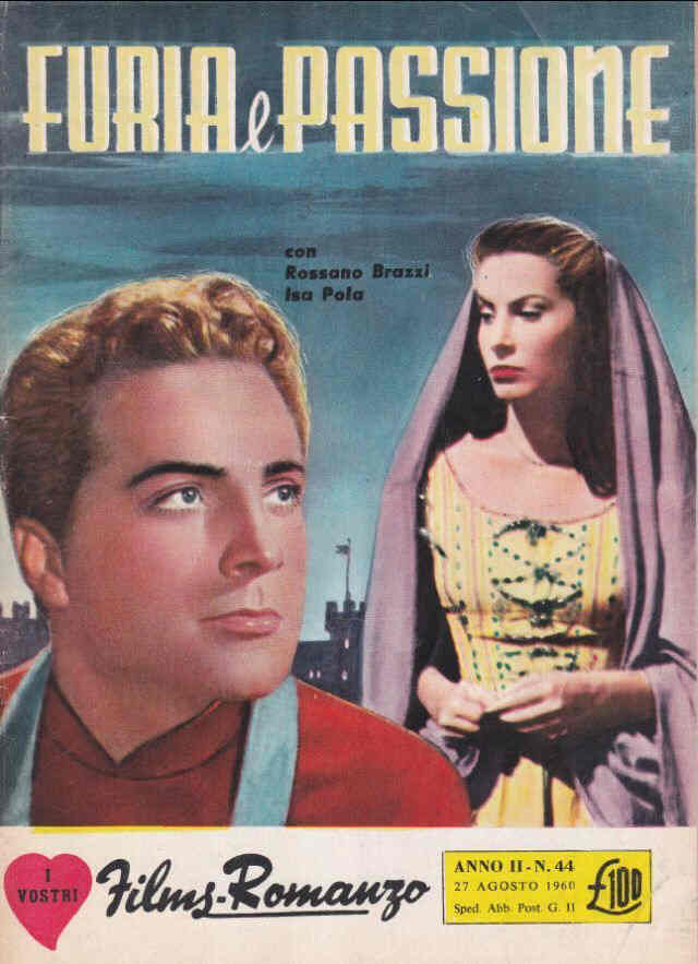 I VOSTRI FILM-ROMANZO magazine side cover Issue 44 27 August 1960