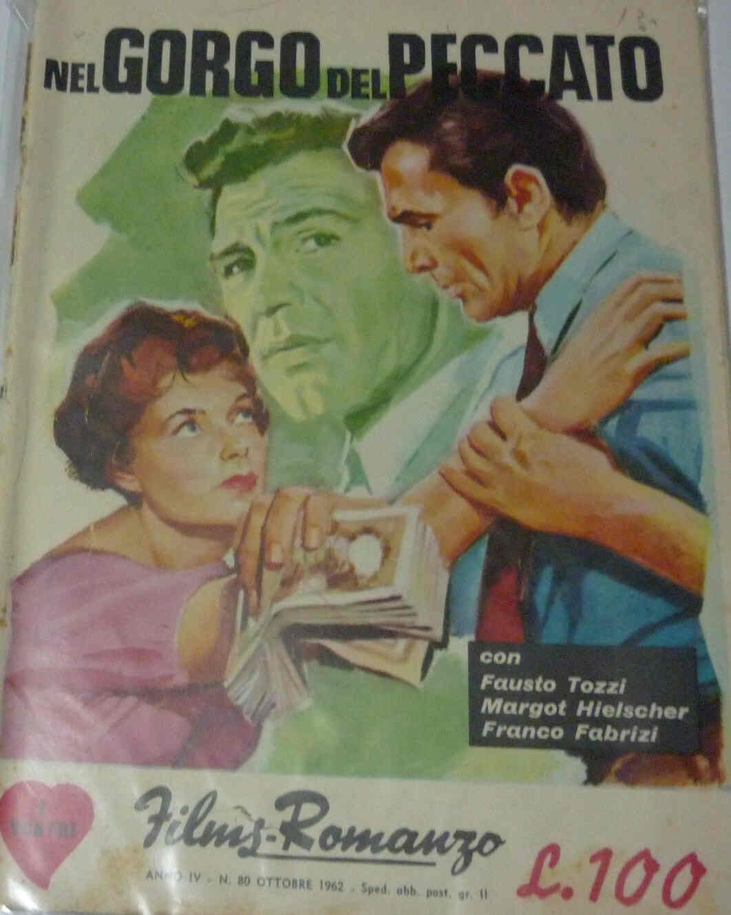 I VOSTRI FILM-ROMANZO magazine side cover Issue 80 October 1962