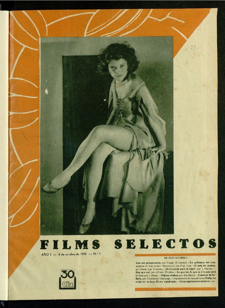 FILMS SELECTOS magazine side cover Issue 1 4 October 1930
