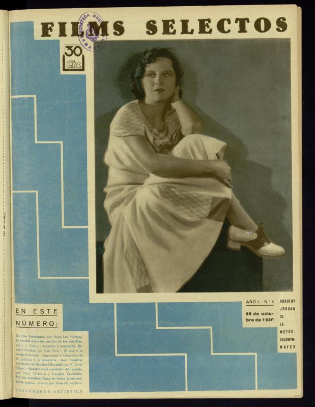 FILMS SELECTOS magazine side cover Issue 4 25 October 1930