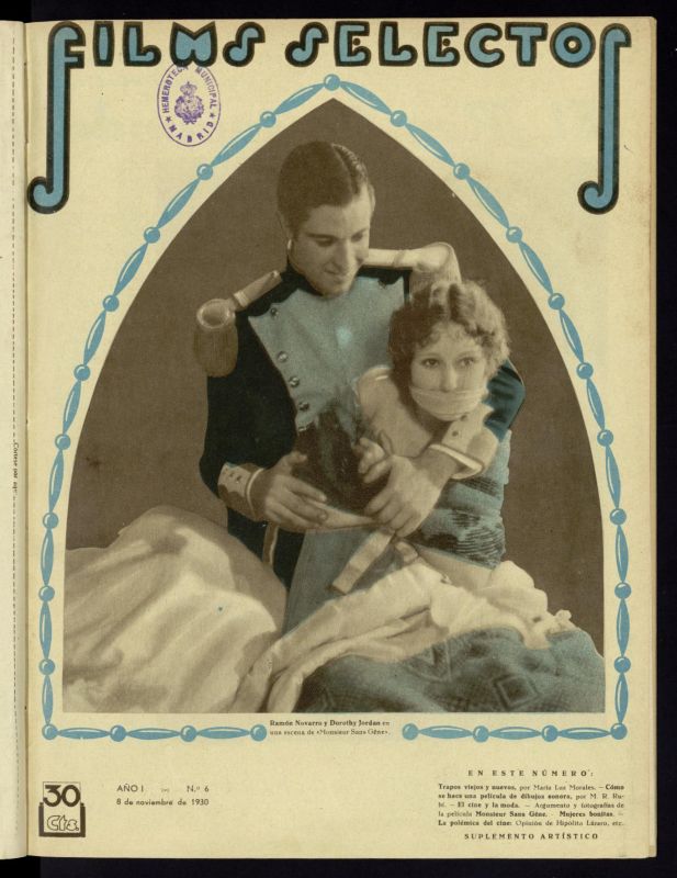 FILMS SELECTOS magazine side cover Issue 6 8 November 1930