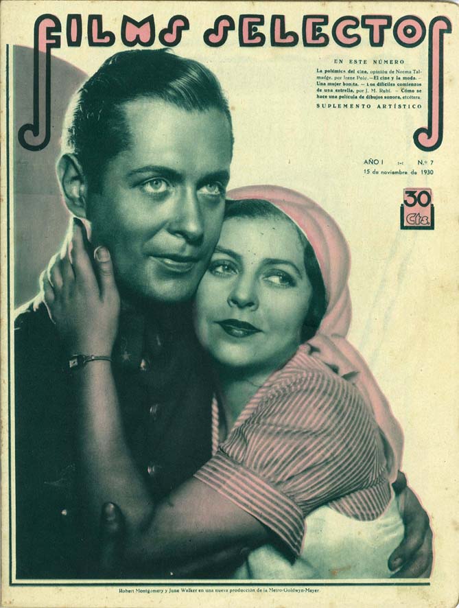 FILMS SELECTOS magazine side cover Issue 7 15 November 1930