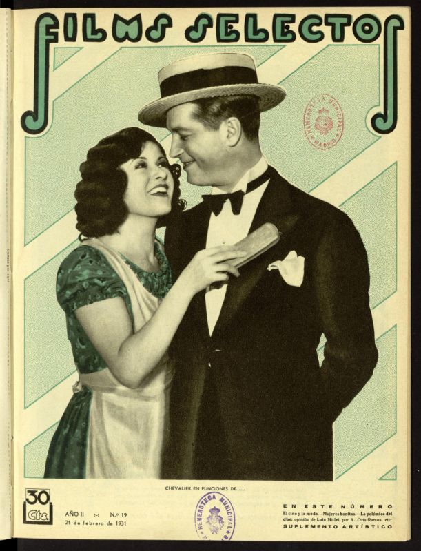 FILMS SELECTOS magazine side cover Issue 19 21 February 1931
