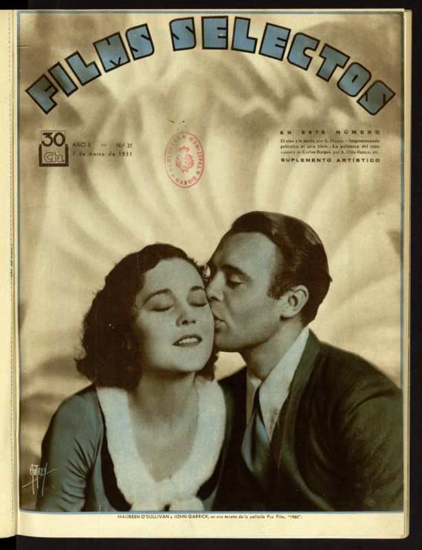 FILMS SELECTOS magazine side cover Issue 21 7 March 1931