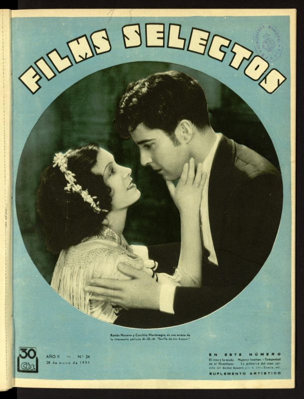 FILMS SELECTOS magazine side cover Issue 24 28 March 1931