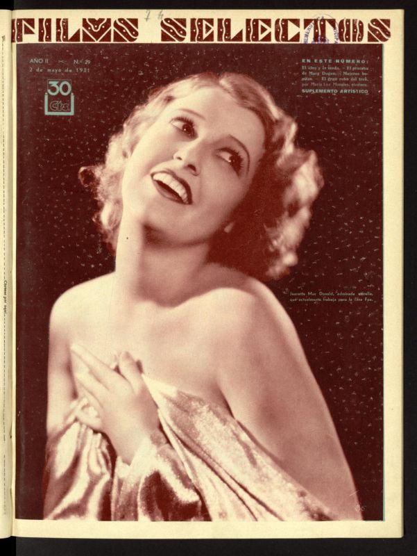 FILMS SELECTOS magazine side cover Issue 29 2 May 1931