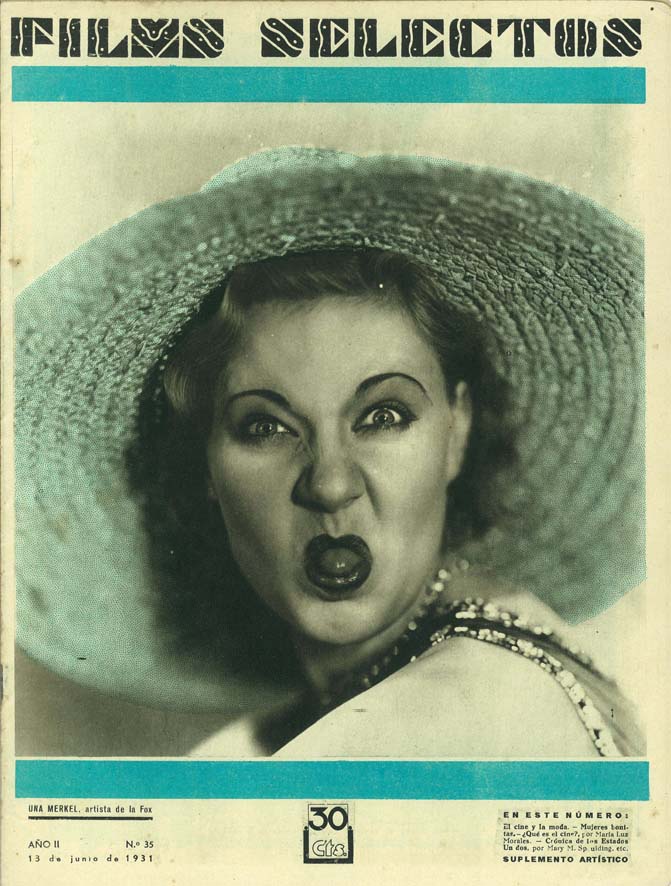 FILMS SELECTOS magazine side cover Issue 35 13 June 1931